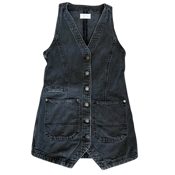 FP We The Free Women’s Out Of Office Vest Dress Return To Sender Washed Black XS - Picture 2 of 10
